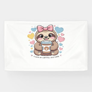 Cute Sloth Coffee Lover Shirt – Funny Fuelled by C Banner