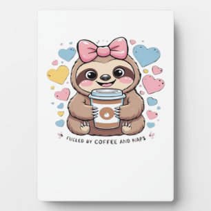 Cute Sloth Coffee Lover Shirt � Funny Fuelled by C Plaque