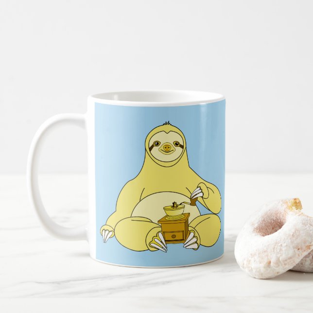 Cute Sloth Coffee Mug (With Donut)