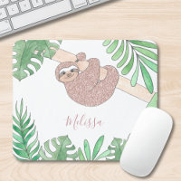 Cute Sloth Custom Name 