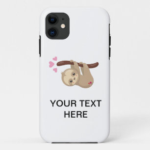 Cute sloth custom text  iPhone 11 case