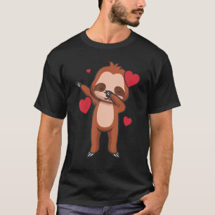 Cute Sloth Dabbing  Lazy Sloths Animal  Graphic T-Shirt