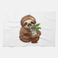 Cute Sloth Drinking Yerba Mate � Adorable Kawaii A