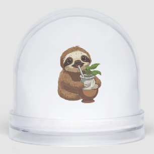 Cute Sloth Drinking Yerba Mate � Adorable Kawaii A Snowglobe