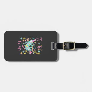 Cute Sloth Floral Girls Birthday Party T-Shirt Luggage Tag