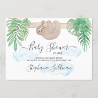 Cute Sloth Gender Neutral Baby Shower By Mail