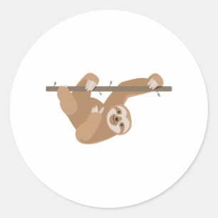 Cute Sloth Gift Classic Round Sticker