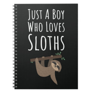 Cute Sloth Gifts For Baby Boys Kids Animals Lover Notebook