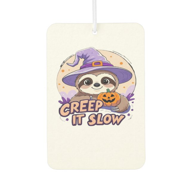 Cute Sloth Halloween Shirt � Funny Creep It Slow W Air Freshener (Front)