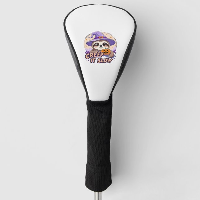 Cute Sloth Halloween Shirt � Funny Creep It Slow W Golf Head Cover (Front)