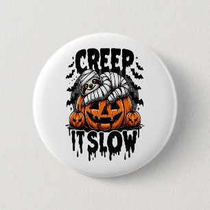 Cute Sloth Happy Halloween 2 Inch Round Button