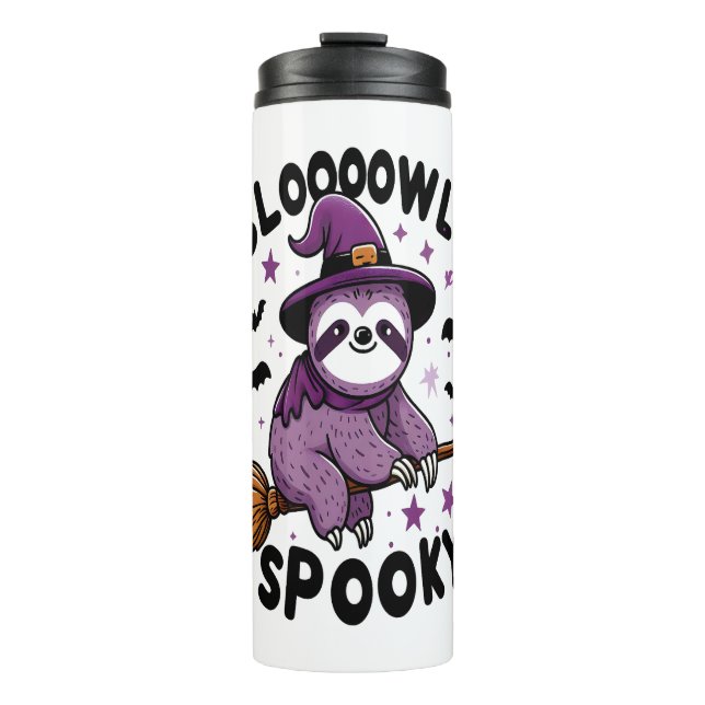 Cute Sloth Happy Halloween (2) Thermal Tumbler (Front)
