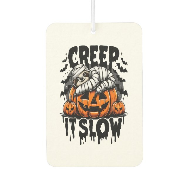 Cute Sloth Happy Halloween Air Freshener (Front)