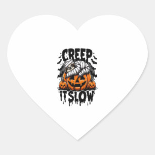 Cute Sloth Happy Halloween Heart Sticker