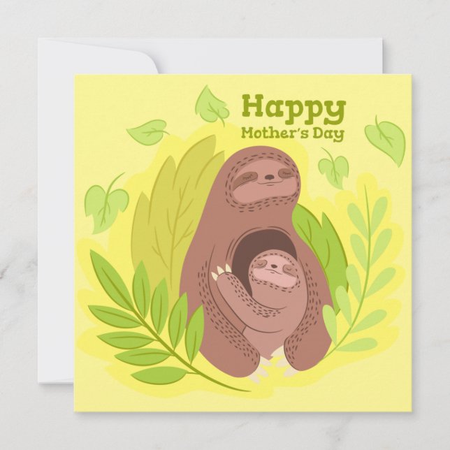 Cute Sloth Holiday Card (Front)