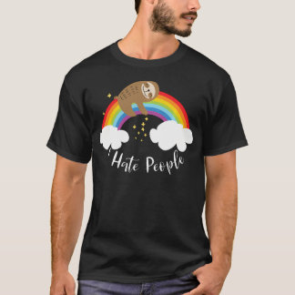 Cute Sloth - I Hate People T-Shirt