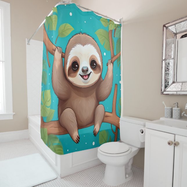 Cute sloth in a tree illustration (In Situ)