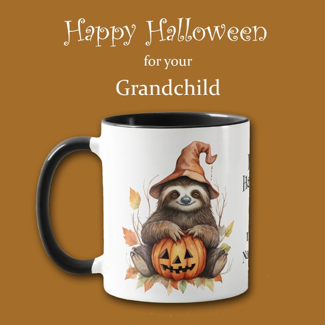 Cute Sloth Jack o' Lantern Kids Halloween Mug (Creator Uploaded)