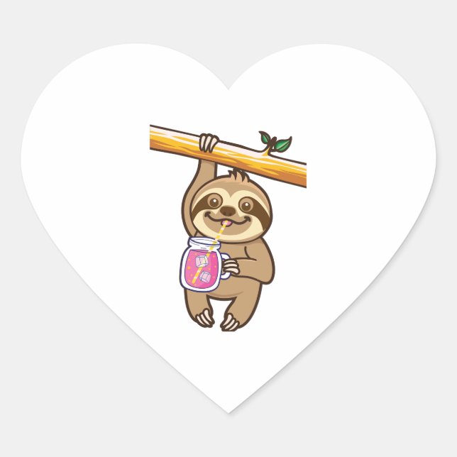 Cute Sloth Juice Sticker  (Front)
