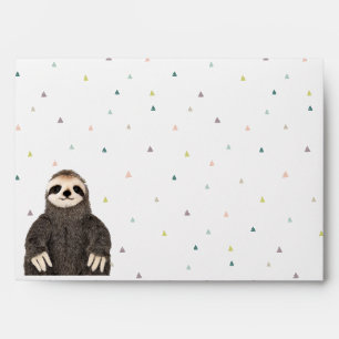 Cute Sloth Kid's Animal Birthday Baby Shower  Envelope