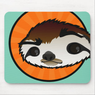 CUTE SLOTH MOUSE PAD