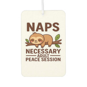 Cute Sloth Naps � Necessary Adult Peace Session Cl Air Freshener