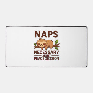 Cute Sloth Naps – Necessary Adult Peace Session Cl Desk Mat