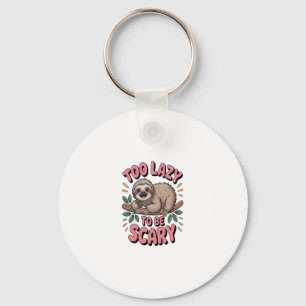 Cute Sloth on Branch with Playful Keychain