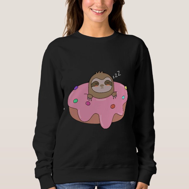 Cute Sloth On Top Of A Doughnut (Front)