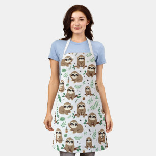 Cute Sloth Pattern Apron