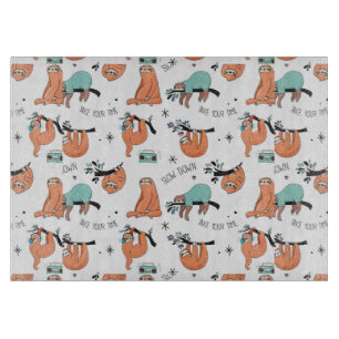 Cute Sloth Pattern Cutting Board