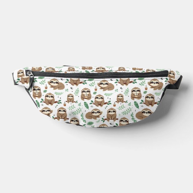Cute Sloth Pattern Fanny Pack (Lay Down)