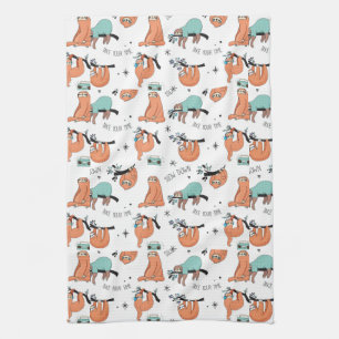 Cute Sloth Pattern Kitchen Towel