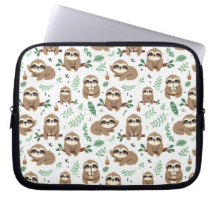Cute Sloth Pattern Laptop Sleeve