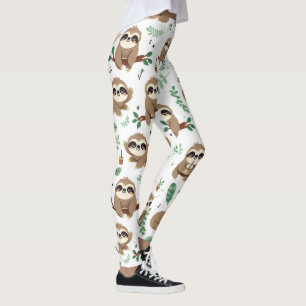 Cute Sloth Pattern Leggings