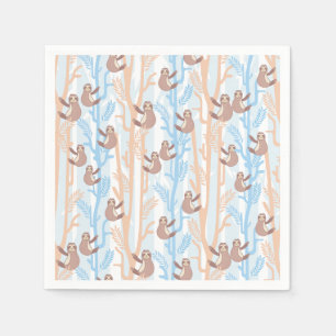 Cute Sloth Pattern Napkin
