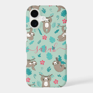 Cute Sloth Pattern Personalized Name  