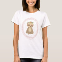Cute Sloth Pink Zen Yoga Lotus Drawing