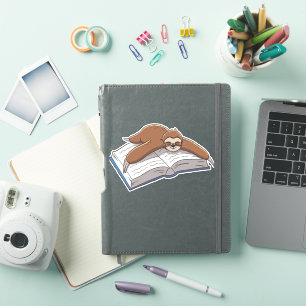 Cute Sloth Reading Book