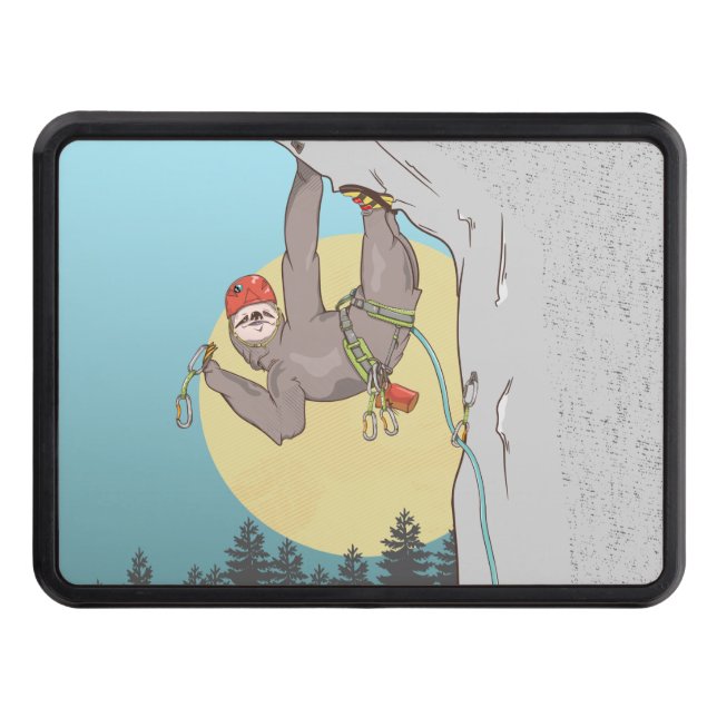 Cute sloth rock climber trailer hitch cover (Front)