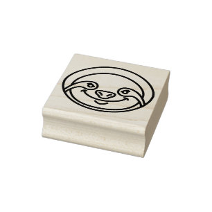 Cute Sloth Rubber Stamp