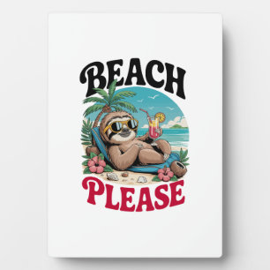 Cute Sloth Summertime Plaque