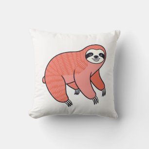 Cute Sloth Throw Pillow