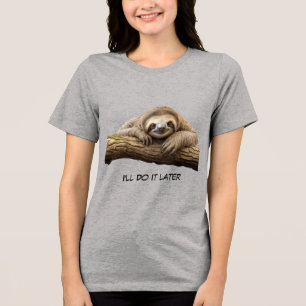 Cute sloth Tri-Blend shirt