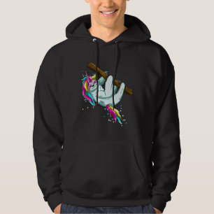 Cute Sloth Unicorn Funny Magical Horn Hoodie