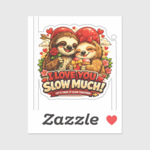 Cute Sloth Valentine’s Day Love Design, I Love You