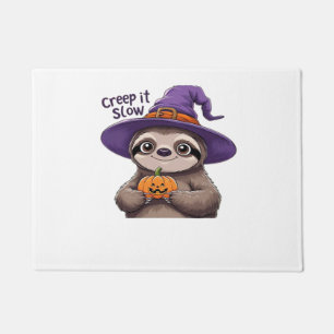 Cute Sloth Witch Halloween Shirt – Creep It Slow P Doormat