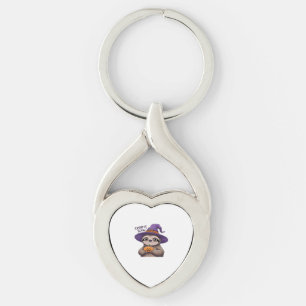 Cute Sloth Witch Halloween Shirt � Creep It Slow P Keychain