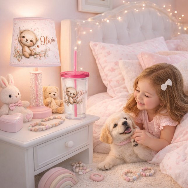 Cute Sloth with Floral Accents Acrylic Tumbler (Creator Uploaded)