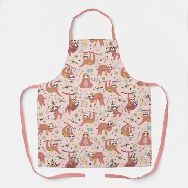 Cute Sloths Apron (Front)